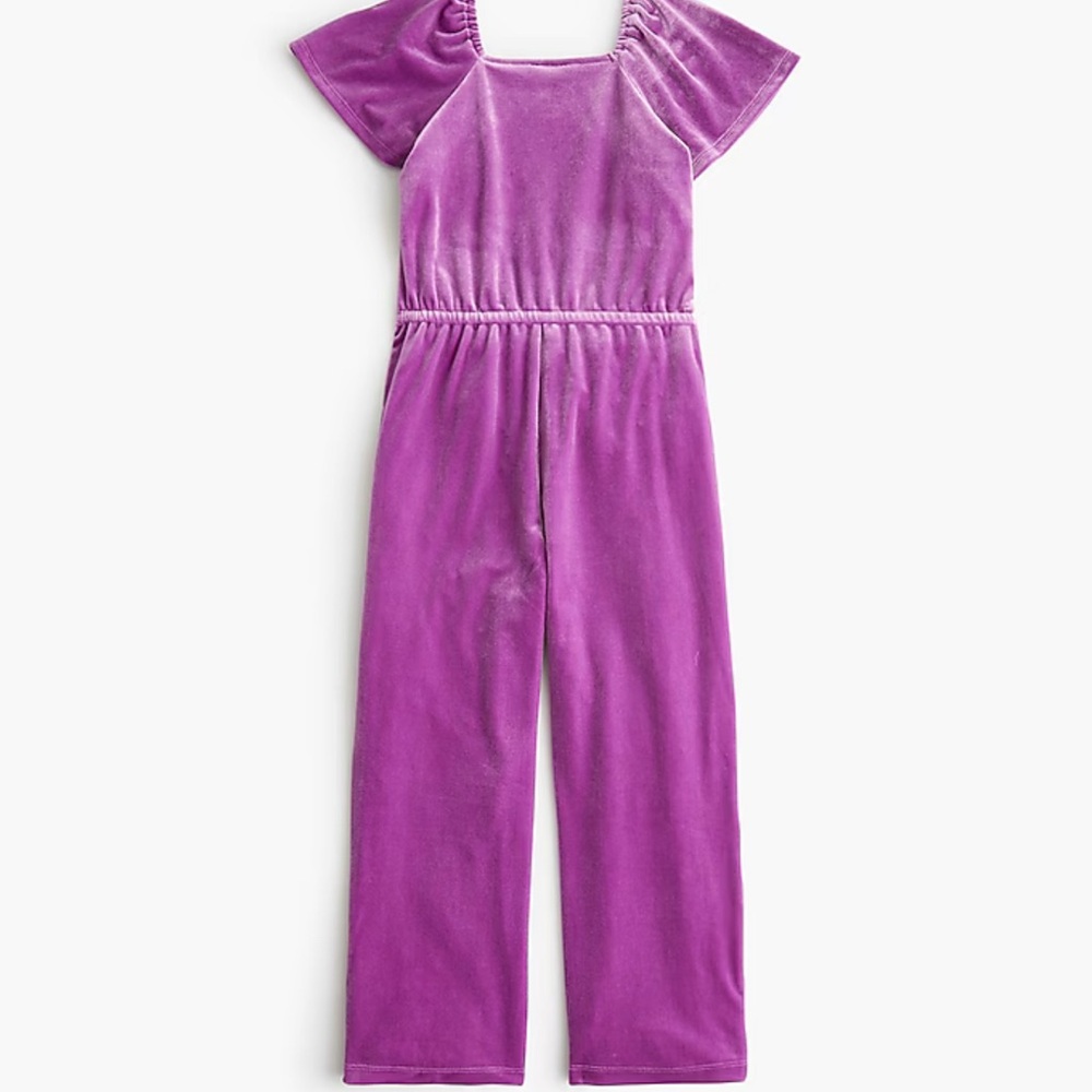 J. Crew Factory Kids' Fuschia Velvet Romper